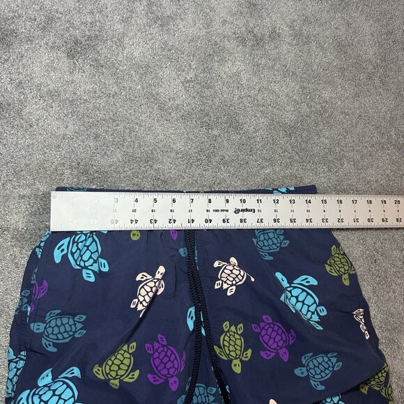 Vilebrequin Swim Trunks Shorts Mens Large Blue Multicolour Turtle Print Beach - Picture 11 of 13